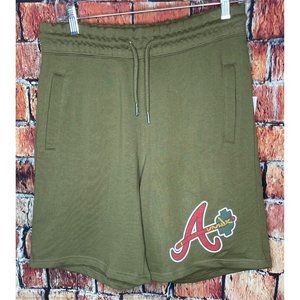NWT Atlanta Braves MLB Baseball Green Men’s Small Jersey Stretch Soft Shorts